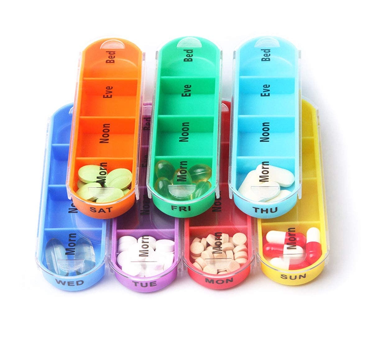 Mothers Day Gift Weekly Pill Organizer with PU Case