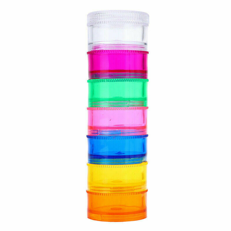 Stackable Rainbow Daily Weekly Medication Organizer