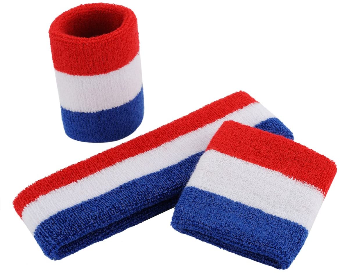 Outdoor Athletic Sports Headband Wristband Set for Absorbing Sweat