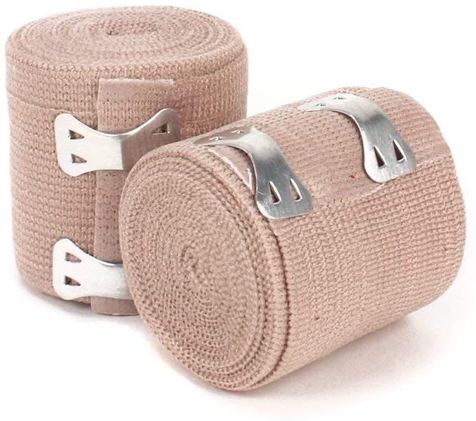 Compression Stretched Elastic Sports Bandages with Clip Closure from