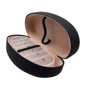 Novelty Weekly 7 Compartment Pill Organizer With Glasses Case